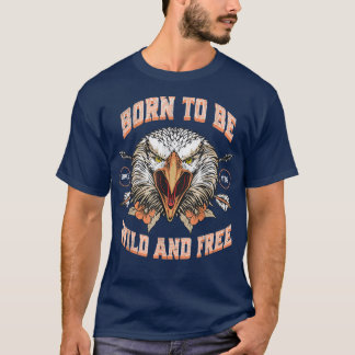 Patriotic Bald Eagle 4th of July USA Vintage Fathe T-Shirt
