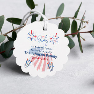 Patriotic Bald Eagle America 250th 4th of July Favour Tags