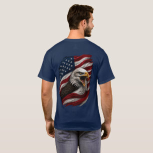 Patriotic Bald Eagle American Flag T-Shirt
