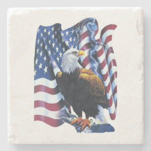 Patriotic Bald Eagle Coaster