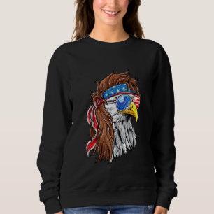 Patriotic Bald Eagle Mullet Usa American Flag 4th Sweatshirt