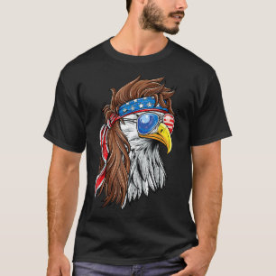 Patriotic Bald Eagle Mullet Usa American Flag 4th  T-Shirt