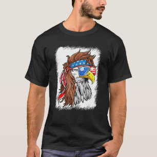 Patriotic Bald Eagle Mullet Usa American Flag 4th T-Shirt