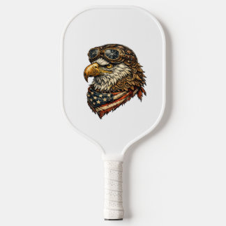 Patriotic Bald Eagle Pickleball Paddle with USA