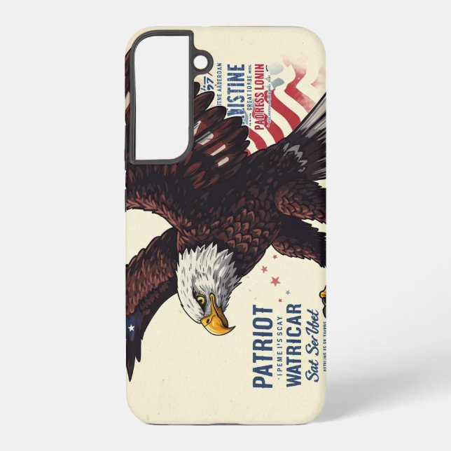 Patriotic Bald Eagle Samsung Galaxy S22 Plus Case (Back)
