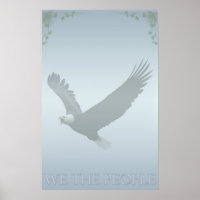 Patriotic Bald Eagle 'We The People' USA Poster