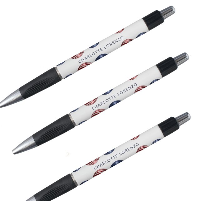 Patriotic balloons red white blue name pen (Creator Uploaded)