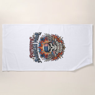 Patriotic Bandana Rocker Old Glory Music Rock Meta Beach Towel
