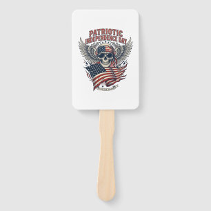 Patriotic Bandana Rocker Old Glory Music Rock Meta Hand Fan
