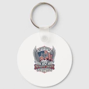 Patriotic Bandana Rocker Old Glory Music Rock Meta Keychain