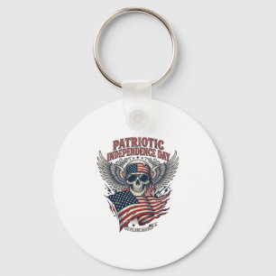 Patriotic Bandana Rocker Old Glory Music Rock Meta Keychain