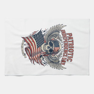 Patriotic Bandana Rocker Old Glory Music Rock Meta Kitchen Towel