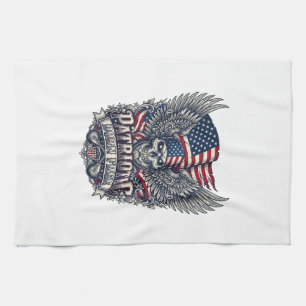 Patriotic Bandana Rocker Old Glory Music Rock Meta Kitchen Towel