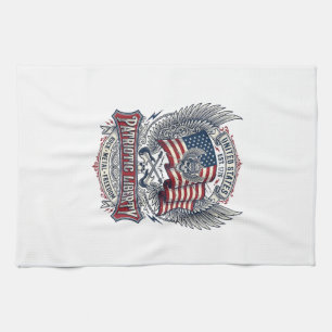 Patriotic Bandana Rocker Old Glory Music Rock Meta Kitchen Towel