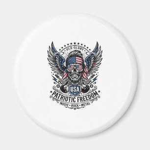 Patriotic Bandana Rocker Old Glory Music Rock Meta Magnet