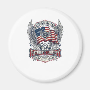 Patriotic Bandana Rocker Old Glory Music Rock Meta Magnet