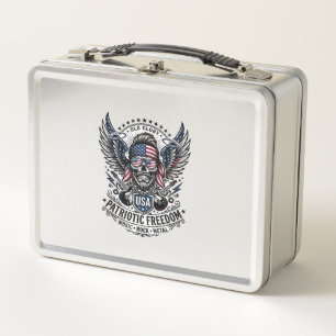 Patriotic Bandana Rocker Old Glory Music Rock Meta Metal Lunch Box