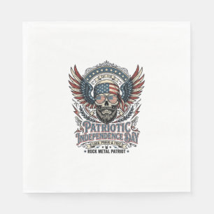 Patriotic Bandana Rocker Old Glory Music Rock Meta Napkin