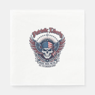 Patriotic Bandana Rocker Old Glory Music Rock Meta Napkin