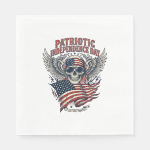 Patriotic Bandana Rocker Old Glory Music Rock Meta Napkin