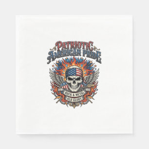 Patriotic Bandana Rocker Old Glory Music Rock Meta Napkin