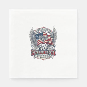 Patriotic Bandana Rocker Old Glory Music Rock Meta Napkin