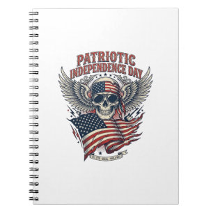 Patriotic Bandana Rocker Old Glory Music Rock Meta Notebook