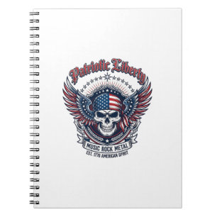 Patriotic Bandana Rocker Old Glory Music Rock Meta Notebook