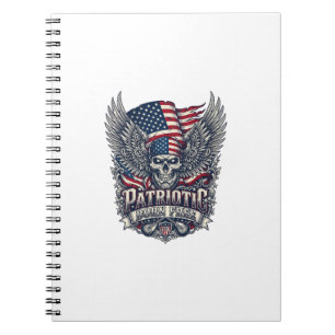 Patriotic Bandana Rocker Old Glory Music Rock Meta Notebook