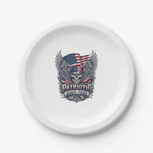 Patriotic Bandana Rocker Old Glory Music Rock Meta Paper Plate
