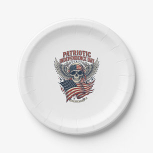 Patriotic Bandana Rocker Old Glory Music Rock Meta Paper Plate