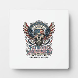 Patriotic Bandana Rocker Old Glory Music Rock Meta Plaque