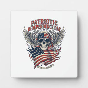 Patriotic Bandana Rocker Old Glory Music Rock Meta Plaque