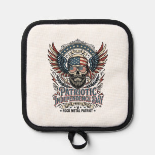 Patriotic Bandana Rocker Old Glory Music Rock Meta Pot Holder