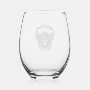 Patriotic Bandana Rocker Old Glory Music Rock Meta Stemless Wine Glass