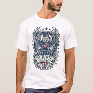 Patriotic Bandana Rocker Old Glory Music Rock Meta T-Shirt