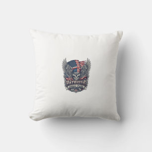Patriotic Bandana Rocker Old Glory Music Rock Meta Throw Pillow