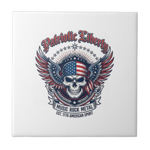 Patriotic Bandana Rocker Old Glory Music Rock Meta Tile