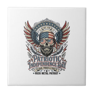 Patriotic Bandana Rocker Old Glory Music Rock Meta Tile