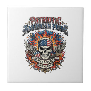 Patriotic Bandana Rocker Old Glory Music Rock Meta Tile
