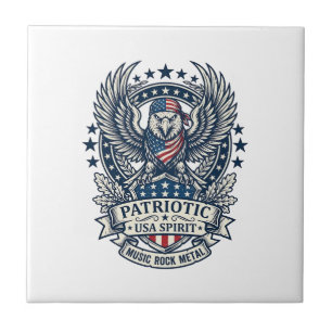 Patriotic Bandana Rocker Old Glory Music Rock Meta Tile