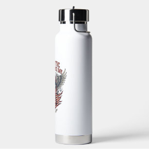 Patriotic Bandana Rocker Old Glory Music Rock Meta Water Bottle