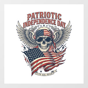 Patriotic Bandana Rocker Old Glory Music Rock Meta Window Cling