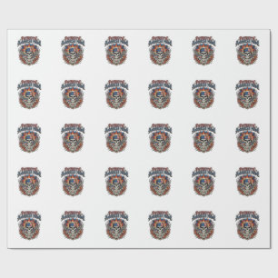 Patriotic Bandana Rocker Old Glory Music Rock Meta Wrapping Paper