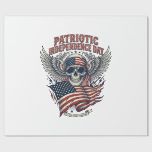 Patriotic Bandana Rocker Old Glory Music Rock Meta Wrapping Paper