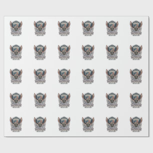 Patriotic Bandana Rocker Old Glory Music Rock Meta Wrapping Paper