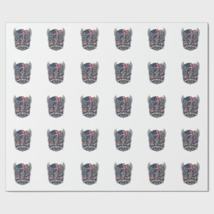 Patriotic Bandana Rocker Old Glory Music Rock Meta Wrapping Paper