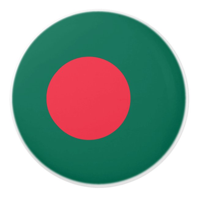 Patriotic Bangladeshi Flag Ceramic Knob (Front)