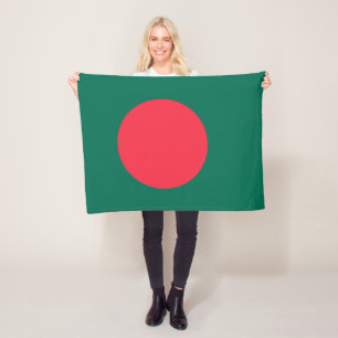 Patriotic Bangladeshi Flag Fleece Blanket