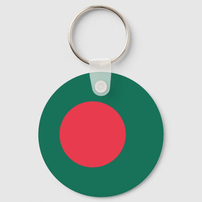Patriotic Bangladeshi Flag Keychain (Front)